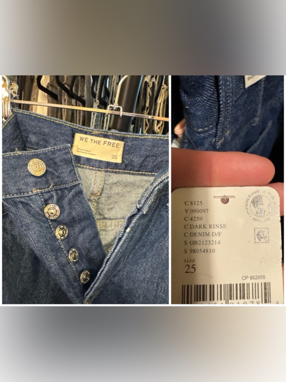NWT Free People We The Free Montana Shorts dark rinse denim blue 25, 27, 29, 31 - Picture 11 of 14